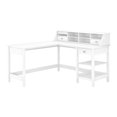 thumbnail image 1 of Bush Furniture Broadview Collection - Table - en Forme de L - Blanc Pur, 1 of 7
