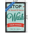 thumbnail image 3 of Stop The Spread of Germs - Wash Your Hands Wall Poster, 14.725" x 22.375", Framed, 3 of 3