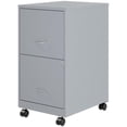 thumbnail image 1 of Space Solutions 18"D 2 Drawer Mobile Metal Vertical File Cabinet Platinum/Gray, 1 of 6