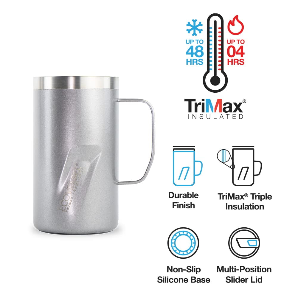 Eco Vessel 734826 16 oz Transit Trimax Mug, Black