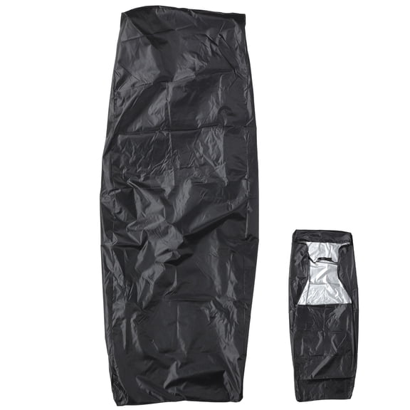 TEHAUX Heavy Duty Lawn Mower Cover Black Oxford Fabric UV