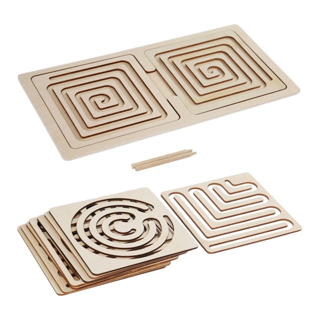 Tablero de actividades de juguete de laberinto, tablero de entrenamiento de control de bolígrafo, juguete sensorial, juego de mesa de laberinto,