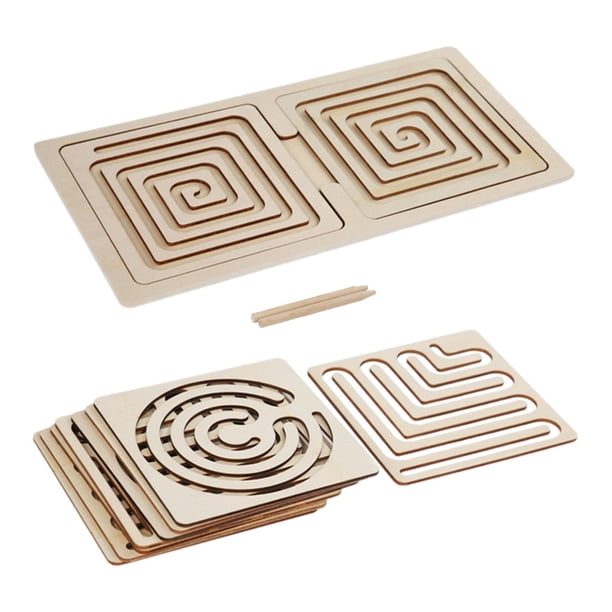 Tablero de actividades de juguete de laberinto, tablero de entrenamiento de control de bolígrafo, juguete sensorial, juego de mesa de laberinto,