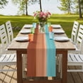 thumbnail image 4 of Table Runners 72 Inches Long Dress Scarves, Blue Brown Ombre Farmhouse Kitchen/Dining Table Runner, Coffee Tablerunners, Modern Abstract Gradient Art 13x72 Inch, 4 of 9