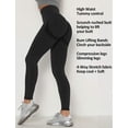 thumbnail image 5 of VASLANDA Seamless Leggings for Women Butt Lift High Waisted Yoga Pants Tummy Control Compression Workout Tights Gym, 5 of 6