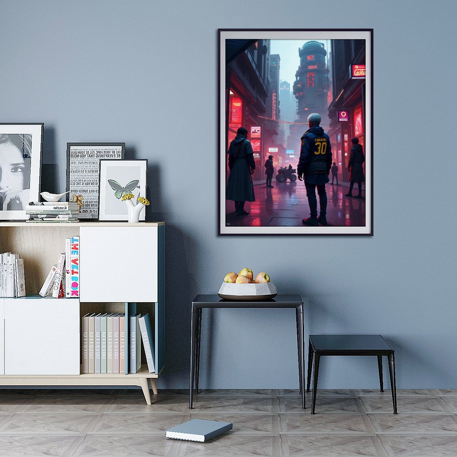 Diamond Art Kits for Adults - Cyberpunk Cityscape Print No.23 5D Frameless Dimond Painting Kit for Adults Beginner, Round Diamond Kits for Home Wall Decor, Gift for Women