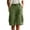 Army Green, variant on BADHUB Women's Long Shorts with 4 Pockets Knee Length Hiking Bermuda Shorts Lightweight Quick Dry Cargo Capris Army Green M
