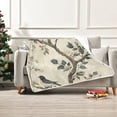 thumbnail image 7 of Yayeee Throw Blanket for Couch Soft Warm 60" x 80" Sofa Chair Bed Decoration, Beige Birds, 7 of 7