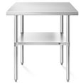 thumbnail image 2 of KUTLER Stainless Steel Table for Prep and Work 30 x 48 Inches, NSF Heavy Duty Commercial Kitchen Table for Restaurant, 2 of 7