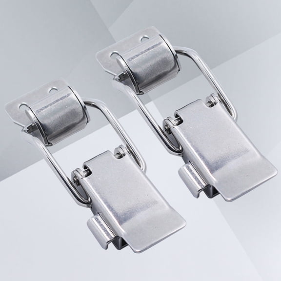 WASHWEPE Latch Clamp 2Pcs Heavy Duty Toggle Buckle Silver 7.1 X 3 X 0.5 Cm In Aluminum Boxes