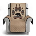 thumbnail image 2 of SCRAWLGOD Bear Paw Aztec Print Recliner Chair Cover Non Slip Washable Furniture Protector Breathable Recliner Chair Cover with Pocket, 2 of 7