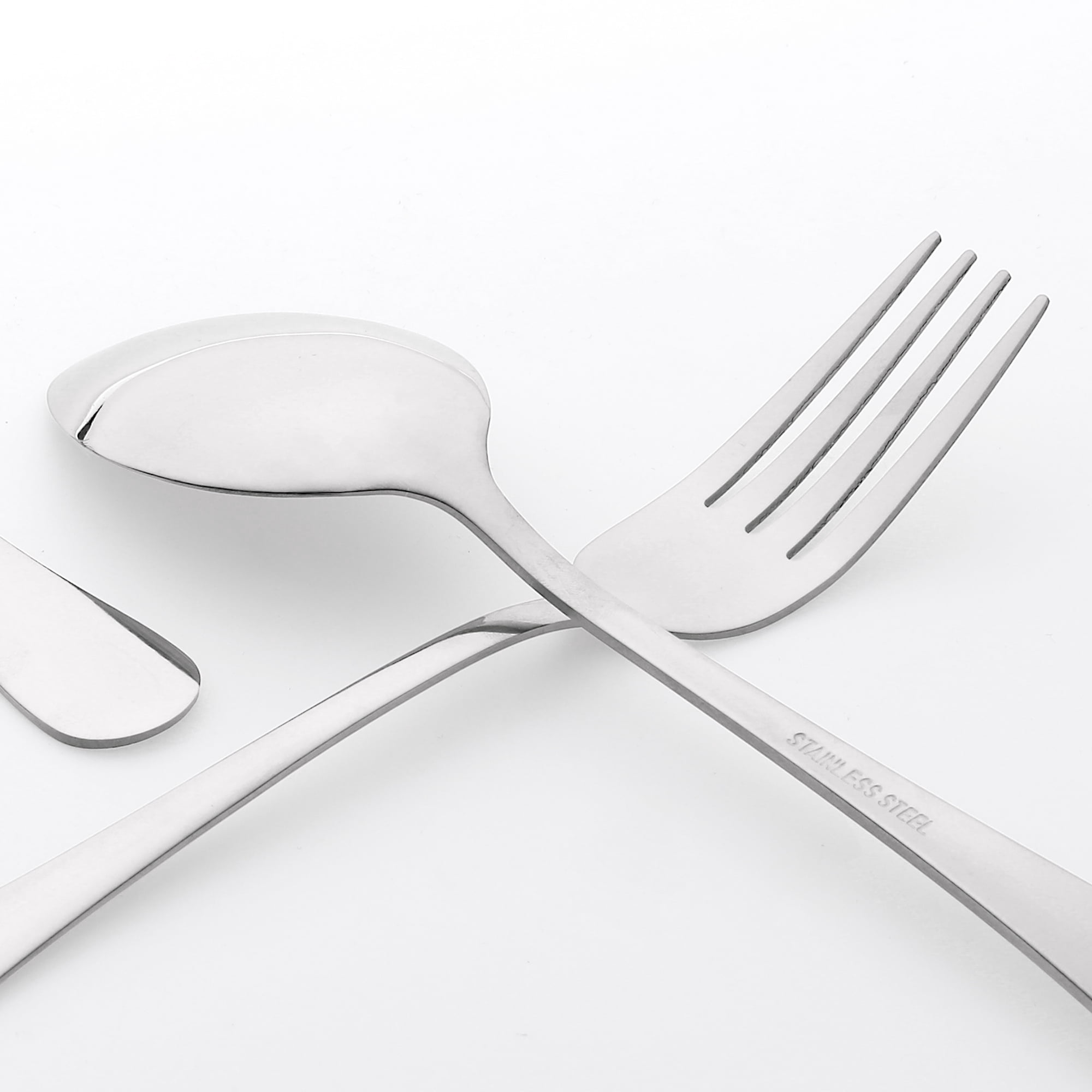 Unique Bargains 12 Pcs Silverware Set Stainless Steel Flatware Silver