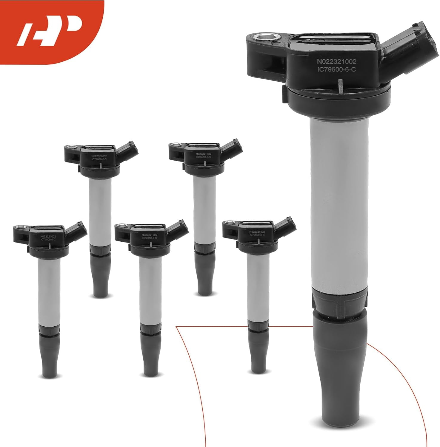 A-Premium Engine Ignition Coil Pack Compatible with Toyota Tacoma 2016-2021, Highlander 2017-2019 & Lexus RX450hL 2018, IS300 2017-2021, IS350, GS350, GS450h, LS500h, RC300, RC350, LC500h, 6-PC Set