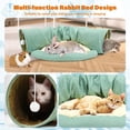 thumbnail image 4 of HAHDAXIA Bunny Tunnel Bed, 2-in-1 Collapsible Rabbit Tunnel Tubes Toys with Removable Mat Bunny Hideout for Cats Kittens Rabbits Bunny Guinea Pigs Kitty Green C0239-GREEN-FBA, 4 of 7