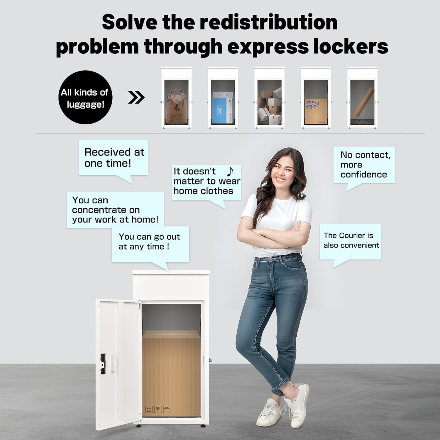 Package Delivery Boxes for Outside, Metal Parcel Drop Box, Large Package Drop Boxes, Anti-Theft Parcel Mailbox with Coded Lock, Waterproof Parcel Storage Box for House
