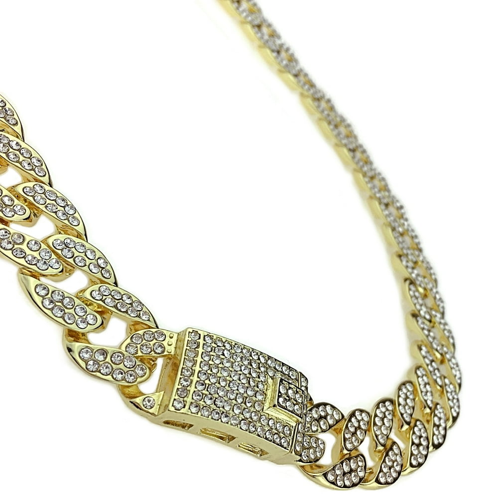 Bling Cartel Mens Hip Hop Chain Bling Clasp 20" x 15MM Cuban