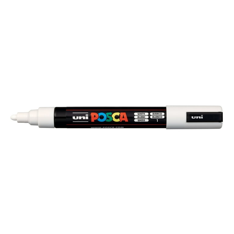 POSCA Black & White - Fine to Medium Set of 8 Pens (PC-5M, PC-3M