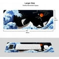 thumbnail image 6 of Large Gaming Laptop Mouse Pad, Sea Wave Big Laptop Desk Pads Non Slip Rubber Base Mousepad 35.4 X15.7 inches Table Mat for Office and Home, 6 of 6