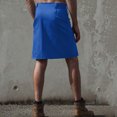 thumbnail image 3 of Men's Casual Skirt Scottish Style Solid Skirt Men's Middle Ages Pleated Skirt Button Have Pockets Hip Skirt Role-playing Costume Skirt Blue XL, 3 of 7