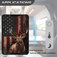 thumbnail image 5 of POLERO RV Entry Door Window Shade Sunshade Hook and Loop Fastener Camper Privacy Entrance Sun Blackout Fabric 17.3" x 26" (American Flag Deer), 5 of 7