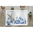 thumbnail image 2 of Vargottam Placemats- Placemat For Dining Table, Set Of 4- Printed & Reversible CottonNapkin-IndoorPlacematsFor Home & Kitchen Dining Table- Watercolor Blue Flowers (Medium Blue), 2 of 5