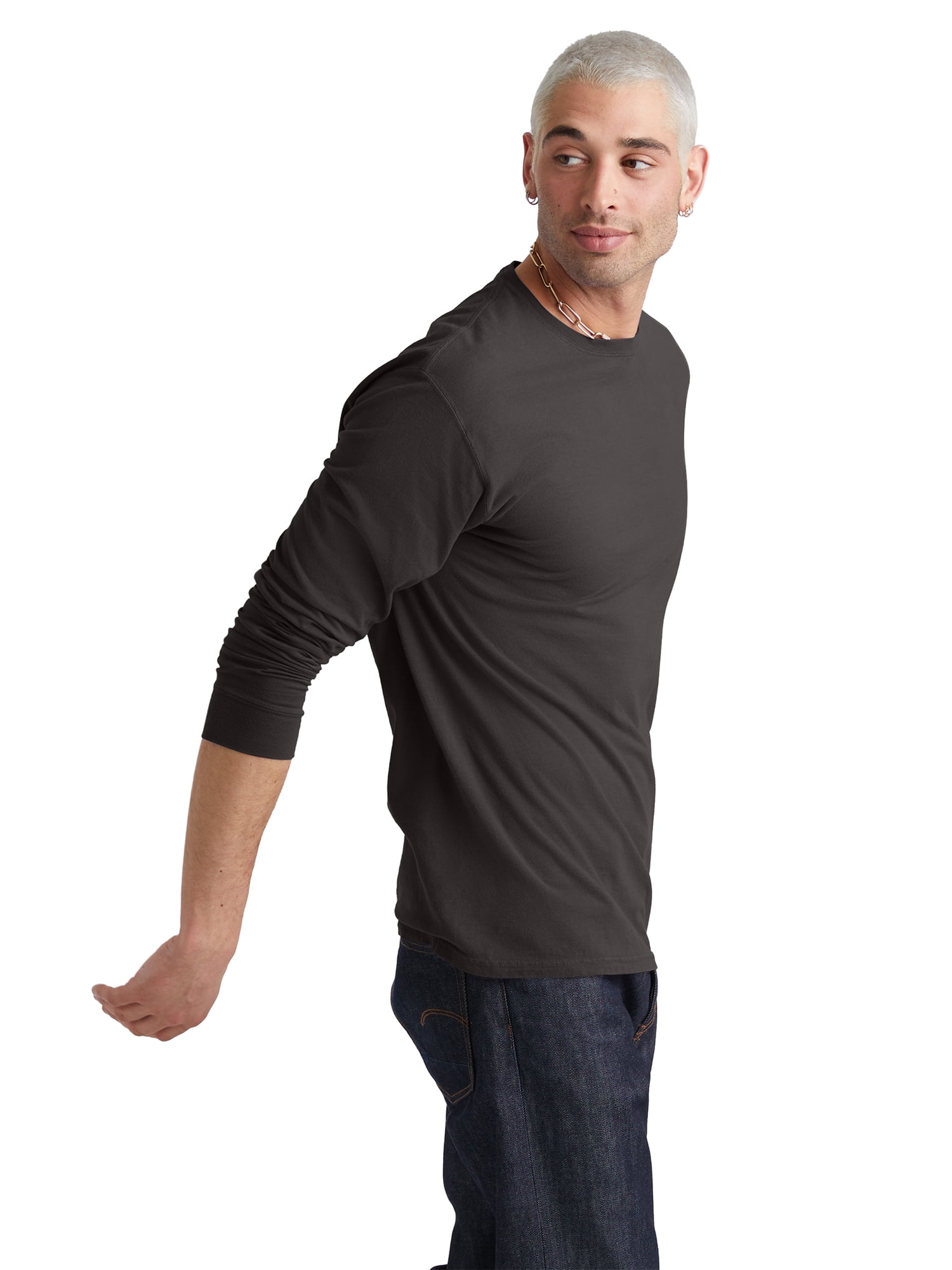Hanes Originals Men's Garment Dyed Long-Sleeve T-Shirt, Sizes S-3XL