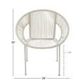 thumbnail image 4 of DecMode Plastic Rattan Outdoor Chair - White, 4 of 16