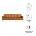 thumbnail image 6 of Modway Loft Tufted Vegan Leather Upholstered Living Room Sofa in Silver Tan, 6 of 8