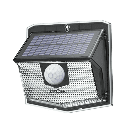 LITOM 30-LED Solar Lights, Outdoor Motion Sensor Lights with 19.5% High-efficient Solar Panel, IP65 Waterproof, PIR Motion
