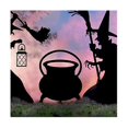 thumbnail image 4 of Halloween Witch Silhouette, Wrought Iron Witches Black Cauldron Black Yard Signs Scary Family Home, 4 of 5