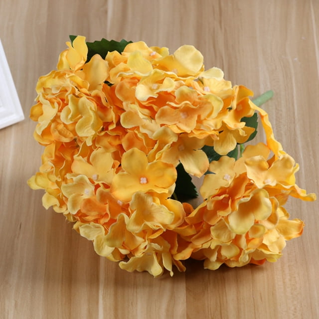 1 pack orange 5-head simulated hydrangea wedding festival home decoration