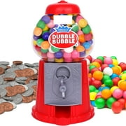 JOYABIT Gumball Machine 8.5 Coin Operated Toy Bank Dubble Bubble Classic Style Includes 45 Gum Balls