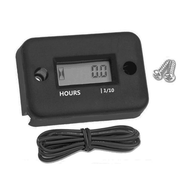 Kenally 0-99999h Pantalla LCD Pantalla digital Motocicleta Contador de horas ATV Motor de barco Bujía Indicador de tiempo Accesorio Reemplazo Accesorios para motos