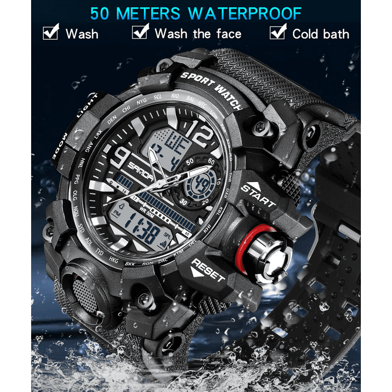 Digital Sport Watch Waterproof Luminous Timing Mens Running Watch For  Outdoor BD