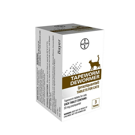 Bayer Tapeworm Dewormer for Cats, 3 Dewormer Tablets Per (Best Medicine For Stiff Neck)