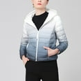 thumbnail image 6 of Hvyesh Plus Size Packable Puffer Jacket Women Gradient Down Coat Lightweight Full Zip Winter Coats Quilted Puffer Jackets, 6 of 7