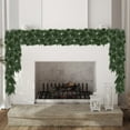thumbnail image 4 of Wzzjkit Christmas Norfolk Garland Artificial Realistic Soft and Thickness Green Faux Fake Full Cedar Pines Garland for Fireplace Mantel Table Doorframe Indoor Outdoor Xmas Holiday Decoration 71in, 4 of 7