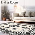 thumbnail image 2 of ODIKA 4' x 6' Machine Washable Non-Slip Area Rug, Baroque Medallion High Traffic Rug, Beige, 461870, 2 of 7