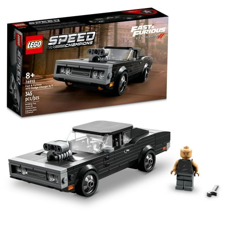 LEGO Speed Champions Fast & Furious 1970 Dodge Charger R/T 76912, Toy Muscle Car Model Kit for Kids, Collectible Set with Dominic Toretto Minifigure