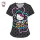 thumbnail image 3 of Camiseta de verano para hospital, camiseta para mujer, camisetas 2023, camisetas para mujer, camisetas con bolsillos, uniforme de enfermera, Hello Kitty, ropa de mujer con cuello en V, 3 of 5