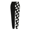 thumbnail image 4 of ZHOUCHANKIDS Women Halloween Sweatpants High Waisted Cinch Bottom Sporty Active Joggers Pants Baggy Lounge Bottoms with Pockets Black S, 4 of 5