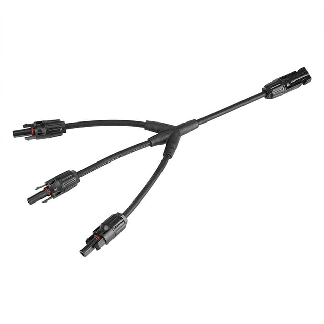 Cable de extensión para panel solar con conector macho y hembra tipo Y de 3 ramas, adaptador de cable fotovoltaico