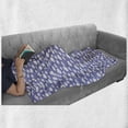thumbnail image 6 of Rain Soft Flannel Fleece Throw Blanket, Sleeping Clouds and Umbrellas in a Rainy Day Themed Pattern, Cozy Plush for Indoor and Outdoor Use, 50" x 70", Blue Grey Ceil Blue, by Ambesonne, 6 of 6