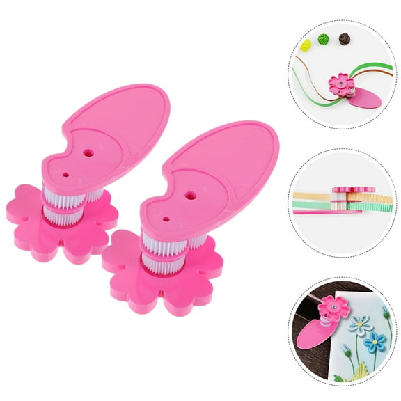 Soimiss Quilling Fringer Machine Quilling Crimper Machine Plastic 2Pcs Diy Tools