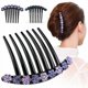 thumbnail image 3 of 1 horquillas de cristal para mujer, clip deslizante, flor, accesorios nupciales, regalo de horquilla, color morado, 3 of 5