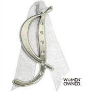 Gloria Duchin Silvertone Initial with Swarovski Crystals