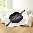 thumbnail image 5 of CafePress - Planet And Rings In Asexual Pride Flag Colors - Sherpa Fleece Throw Blanket 60" x 50", 5 of 5