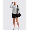 thumbnail image 3 of CRZ YOGA Pima Cotton Crewneck Long Sleeve Shirts for Women Workout Athletic Yoga Casual Tops Soft T-Shirt, 3 of 5