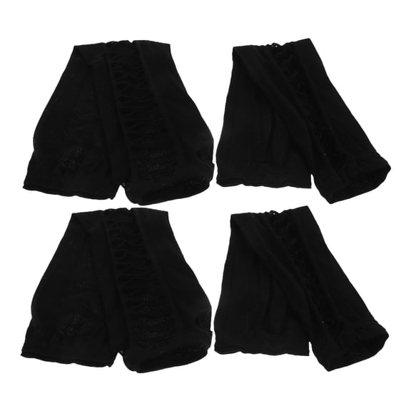 Milisten 2 Pairs Black Fingerless Mesh Gloves for Women, Elbow-Length Breathable Polyester Gloves, Stylish and Comfortable