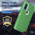 thumbnail image 5 of Xhy Moto G Power 2022 Case with Screen Protector Military Grade Full Body Multilayer Drop and Shock Protection 3 in 1 Rugged Durable Detachable for Motorola Moto G Power 2022 Phone - Green White, 5 of 9